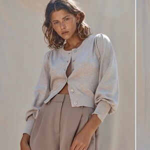 Wilfred Alessia Puff Sleeve Cardigan Sweater